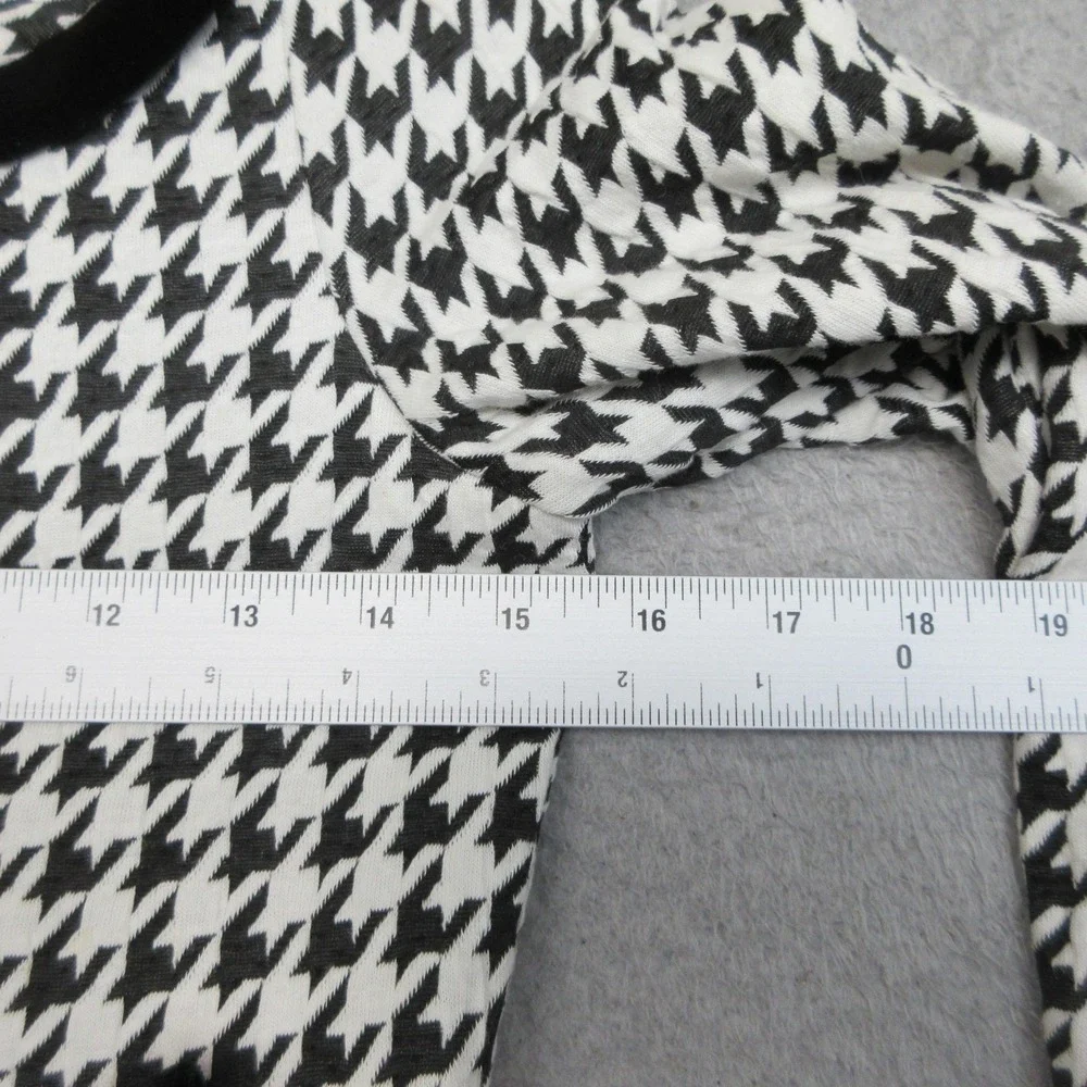 Rare Editions Houndstooth Coat Girls 12 Black White Velvet Bow Winter Dressy